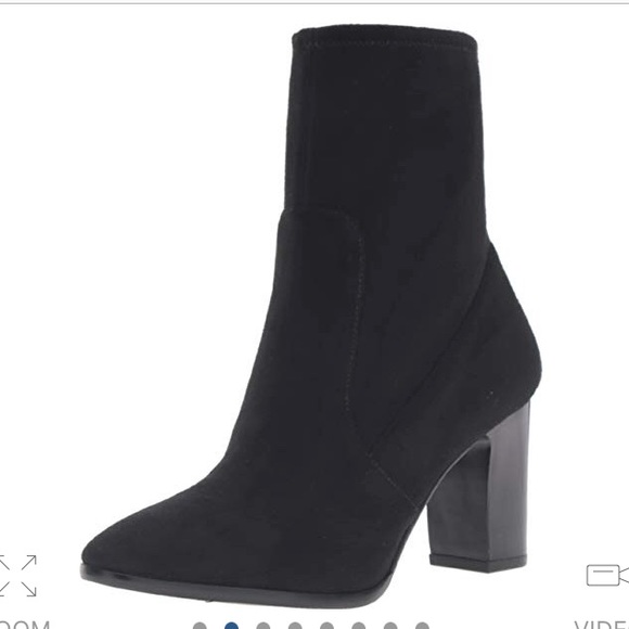 Nine West Sadiah ankle boot black 7.5 Heel new - Picture 2 of 8